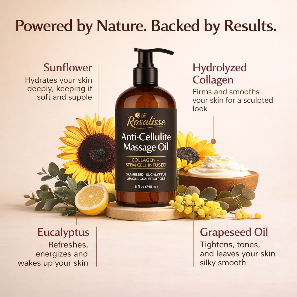 Rosalisse Naturals Cellulite Massage Oil